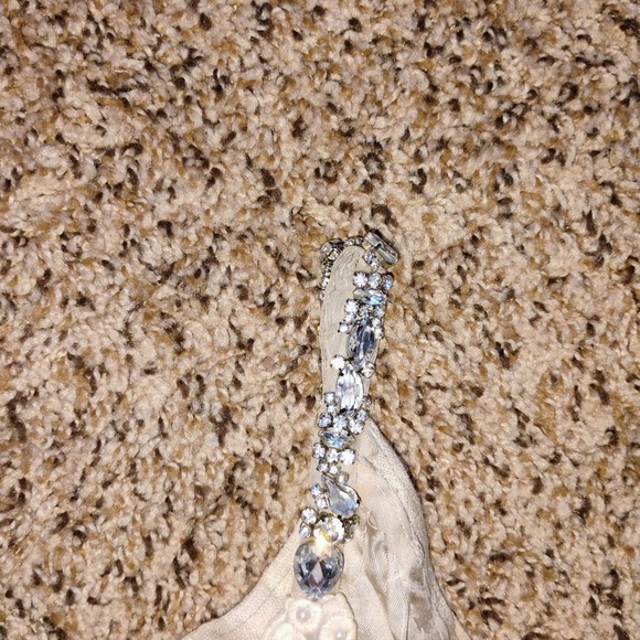 SANA SAFINAZ Cream Embroidered Dress with Pearls | Silk-Lined Size – Small - Picture 6 of 7